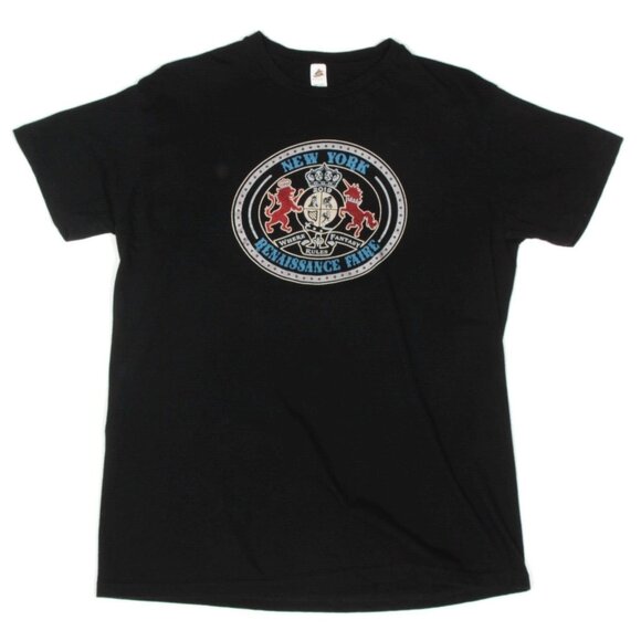 New York Renaissance Faire 2019 T-Shirt size L - Fantasy Unicorn Renfair D&D 933 - Picture 1 of 3